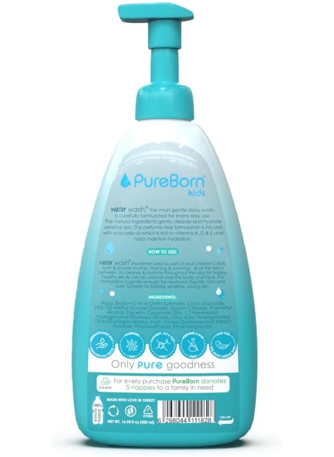 PureBorn Newborn Water Daily Wash Avocado Extract 500ml  - Image 4