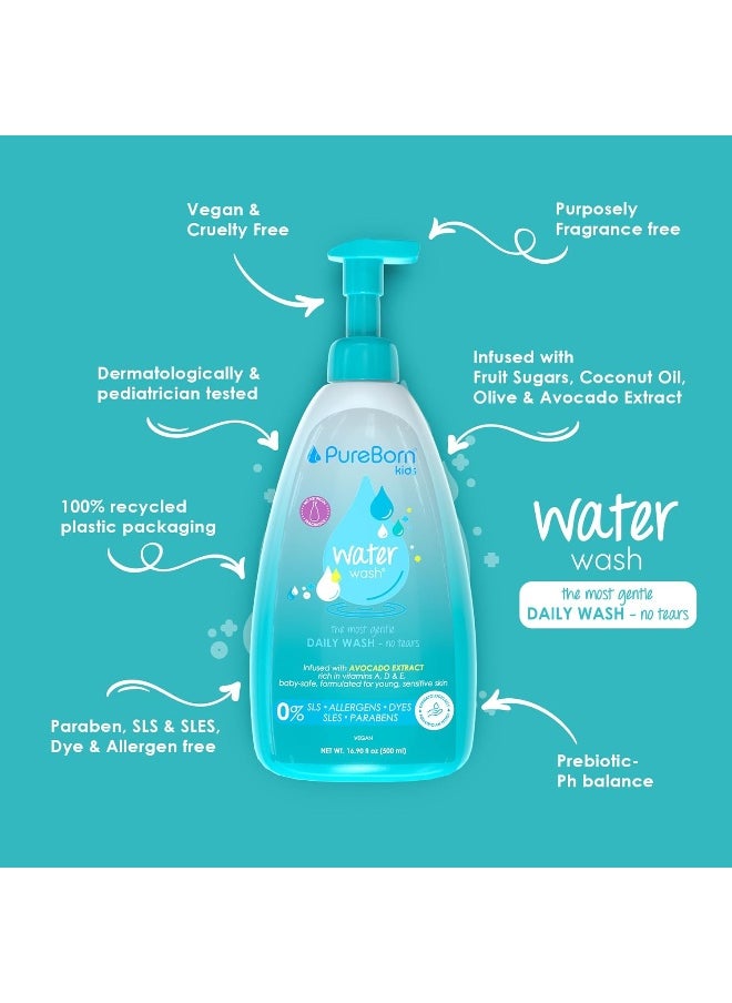 PureBorn Newborn Water Daily Wash Avocado Extract 500ml  - Image 5