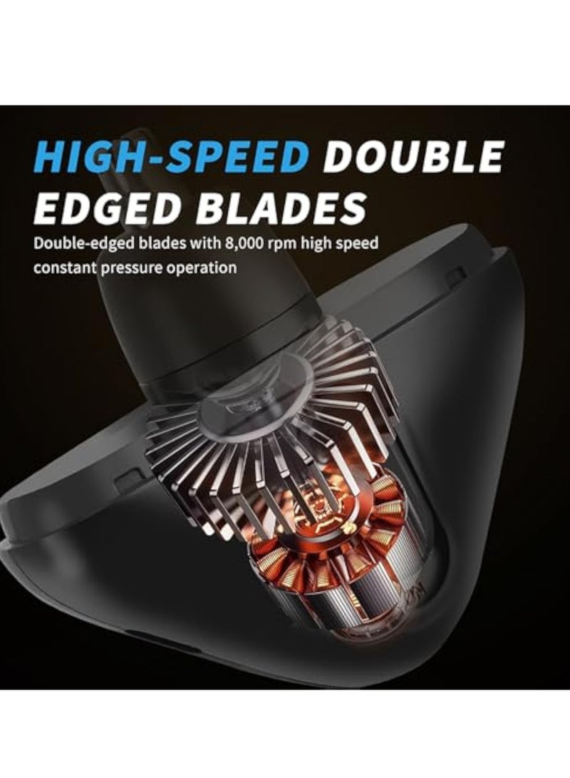 Electric Nose  Ear Hair Trimmer, Professional Facial Hair Trimmers, Electric Personal Hair Clippers, Flushable Hygiene Beauty Trimmers, Wet/Dry, Easy to Clean, for Nose, Ears Eyebrows - Image 5