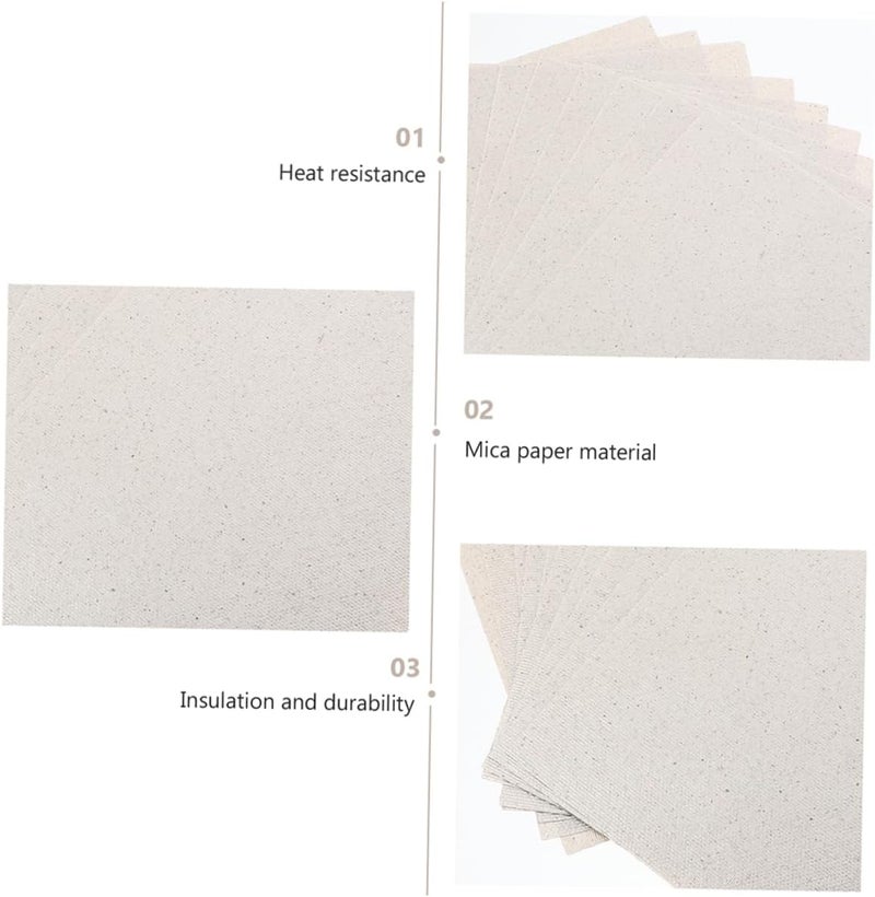 Vosarea 20pcs Mica Plate Sheets Insulation for Microwave Oven Repair Easy to Cut Install Fit for Home Appliances - Image 5