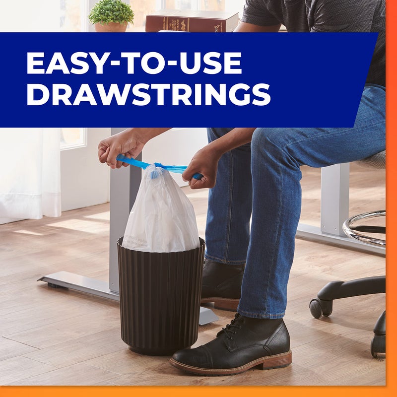 Hefty Small Trash Bags, Ocean Water Scent, 4 Gallon, 52 Count - Image 4