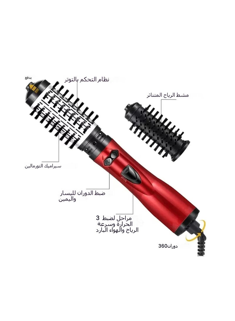 عام 3 in 1 Hot Air Brush and 360° Rotating Hair Dryer for Dry Hair, Multitudet 3 in 1 Hair Dryer, Brush for Styling and Frizz Control, Dry Hair, Curls, Straighten Hair - Image 3
