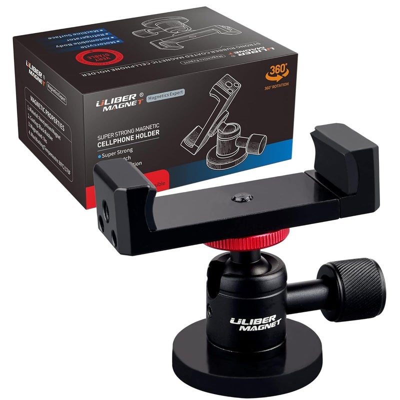 Magnetic Phone Mount, Strong Rubber Magnet Holder for Car, Gym, and More