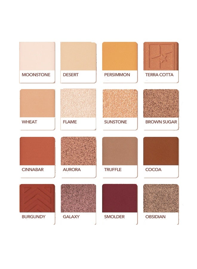 OUHOE 16 Color Eyeshadow Palette- Makeup Eye Shadow Palettes Pink Eye Shadow Wine Red Eye Shadow Waterproof Long Lasting Natural Mixing Pigment Makeup - Image 2