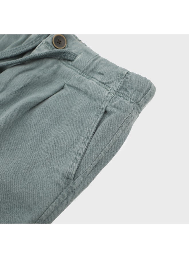 Zara trendy Relaxed Minimalist Solid Color Drawstring Straight-leg Pants For Kids - Image 5