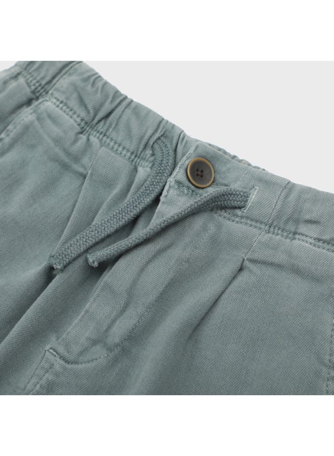 Zara trendy Relaxed Minimalist Solid Color Drawstring Straight-leg Pants For Kids - Image 4