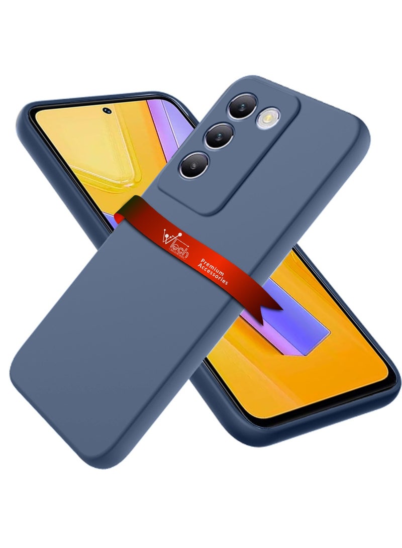 دبليو تيك غطاء غطاء سيليكون سائل فاخر V40 SE من vivo - العاصفة الزرقاء - Image 1