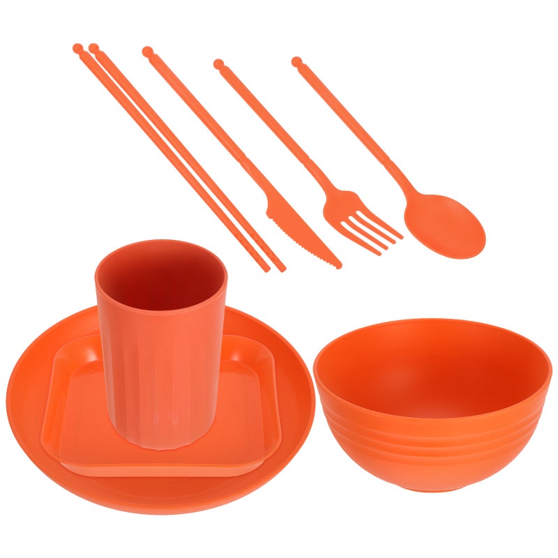 1 Set of Dinnerware Set Party Dinnerware Kit Bowl Dish Cup Spoon Chopstick - Image 4