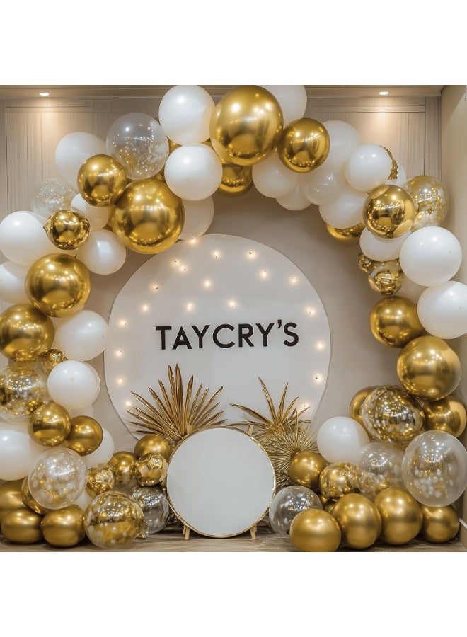 Metallic Gold Balloon Garland Kit,122Pcs Metallic Gold Balloon Arch Garland Kit with Different Sizes 18 12 10 5 Inch for Birthday Party Decoration,Baby Shower,Graduation,Wedding - Image 3