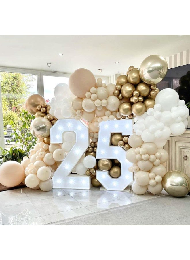 Metallic Gold Balloon Garland Kit,122Pcs Metallic Gold Balloon Arch Garland Kit with Different Sizes 18 12 10 5 Inch for Birthday Party Decoration,Baby Shower,Graduation,Wedding - Image 5