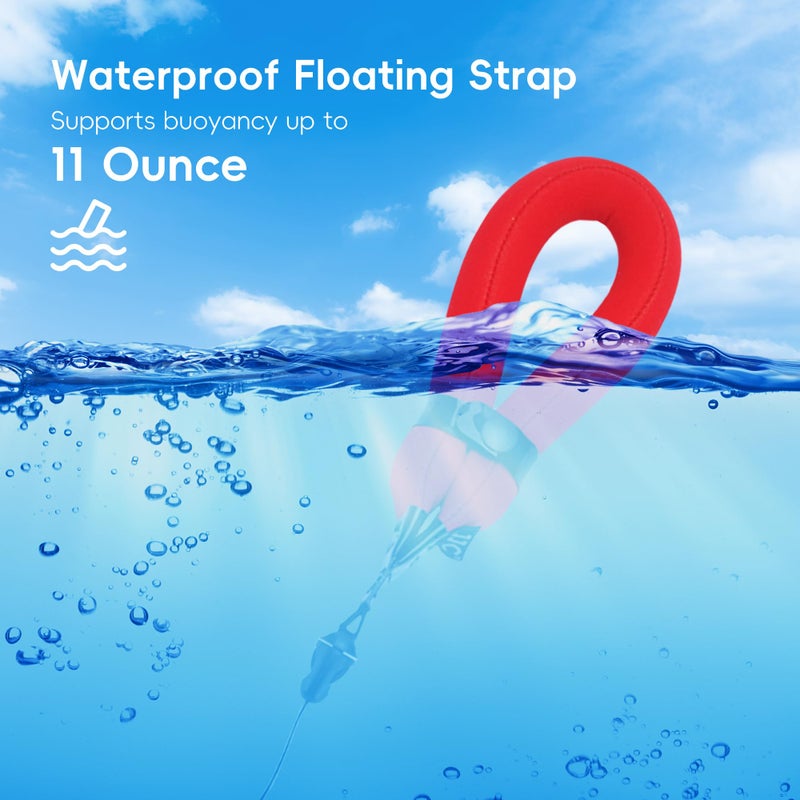 JJC Waterproof Camera Floating Wrist Strap for Olympus Tough TG-7 TG-6 TG-5 Kodak Pixpro WPZ2 Pentax WG-90 Fujifilm FinePix XP140 XP130 Nikon Coolpix W300 W150 Gopro Hero 13 12 11-Red - Image 2