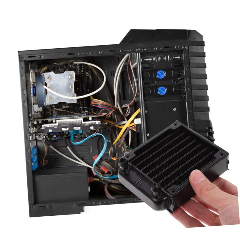 SECFOU Computer Water Cooling Radiator Heat Exchanger Small Radiator Aluminum Heat Exchanger - Image 2