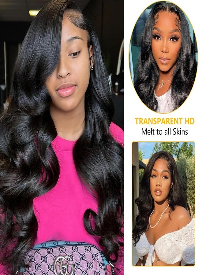 QTHAIR 16A Brazilian Body Wave Human Hair Transparent HD Lace Closure 150% Density Unprocessed Body Wave Human Hair Weave with 4x4 Free Part Lace Closure Natural Color 14" for Black Women - Image 5