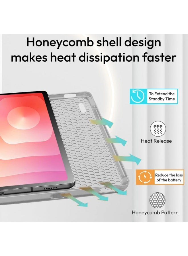 Protect Samsung Galaxy Tab S11 Ultra 14.6 Inch Case with S Pen Holder Slim Magnetic Trifold Stand Cover Shockproof Hard Back Protective Case Auto Sleep Wake for Samsung Tab S11 Ultra - Image 4