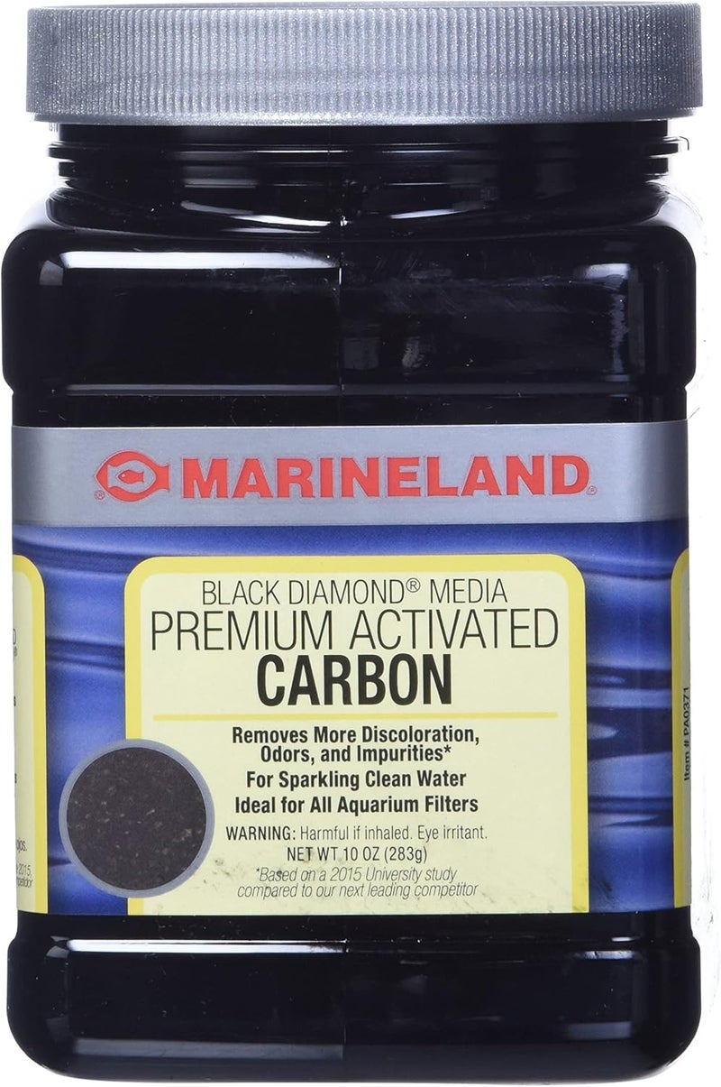 MarineLand Black Diamond Premium Activated Carbon - 10 Ounces Filter Media for Aquariums - Image 1