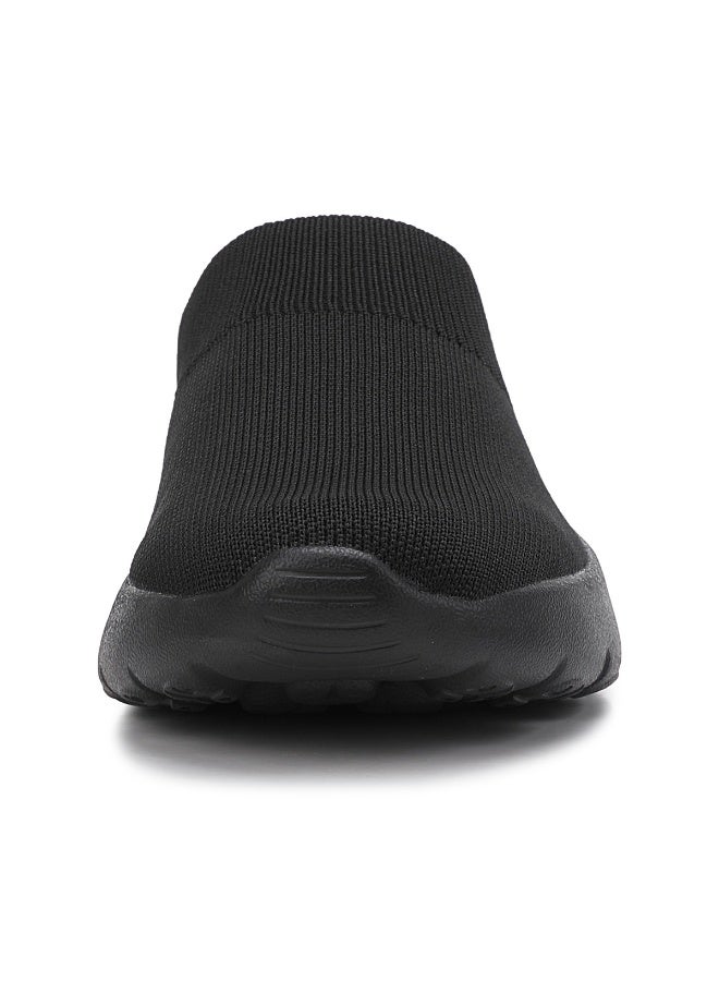 Sky View Mules for Women Slip on Shoes Knit Flats Lightweight Breathable Comfortable Walking Shoes - Image 4