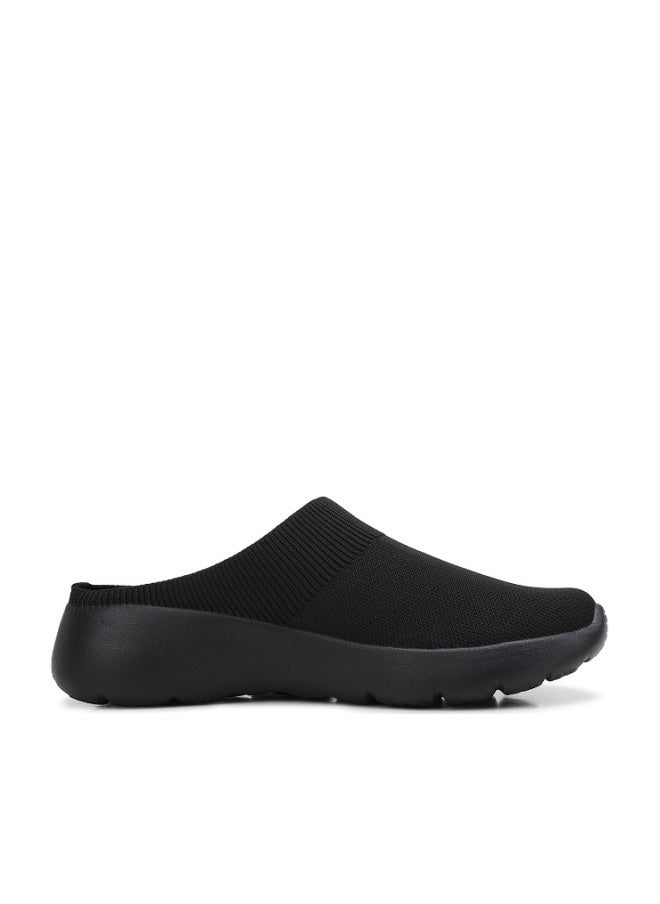 Sky View Mules for Women Slip on Shoes Knit Flats Lightweight Breathable Comfortable Walking Shoes - Image 1