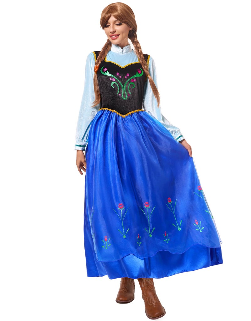 Funna Princess Costume for Women Dress Adult Halloween Cosplay with Capes, Medium - Image 4