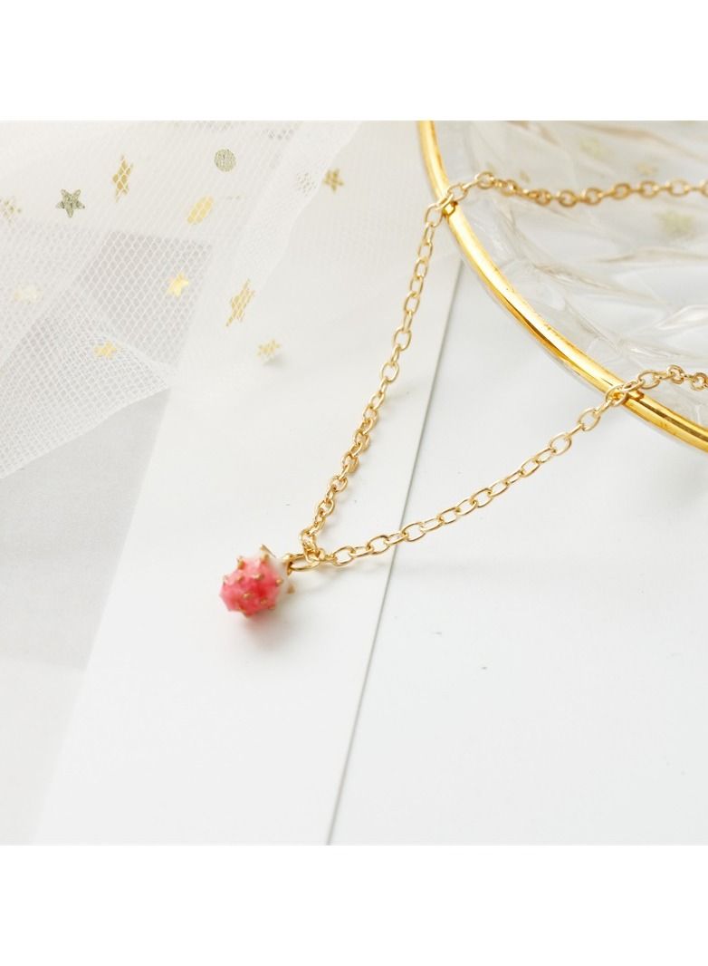 Satinior Strawberry Element Titanium Steel Necklace - Image 2