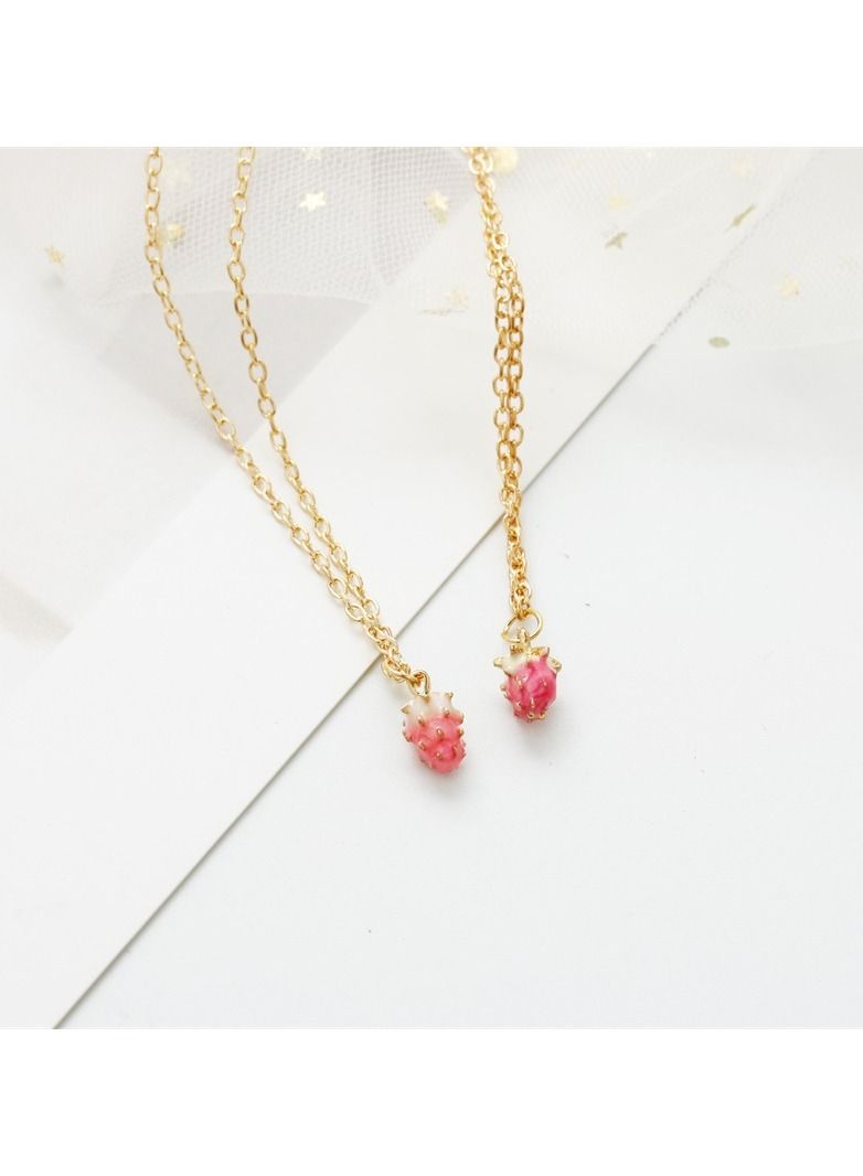 Satinior Strawberry Element Titanium Steel Necklace - Image 3