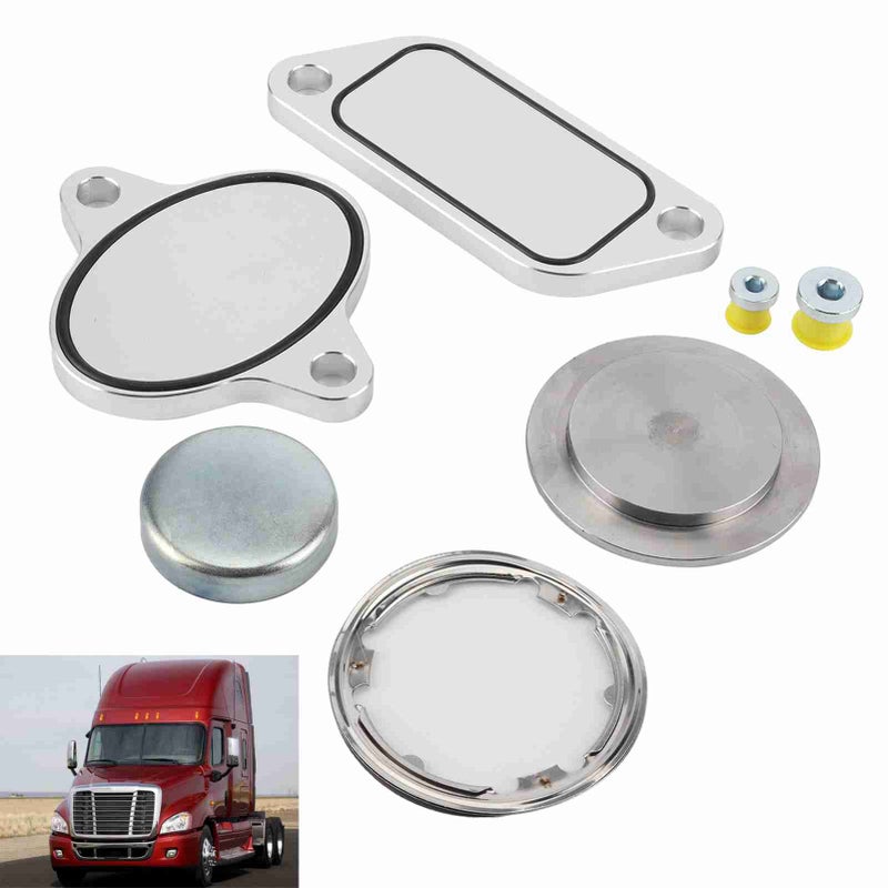 EGR Delete Plug with Gaskets Kit EGR Cooler Eliminate Fit for Cummins ISX CM871 Engine - Image 3