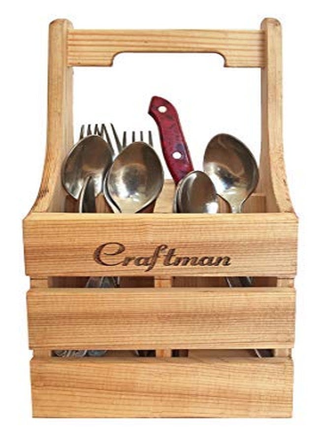 Craftman Caddy Multipurpose Wooden Cutlery Stand - Image 1