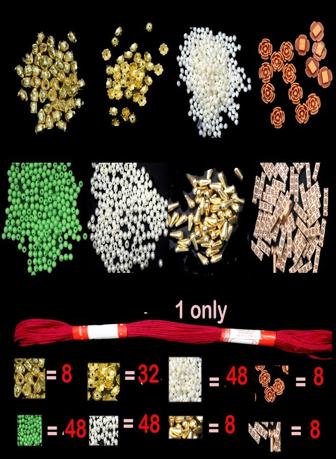 ANAGHA DIY Rakhi Making Kit – 4 Meenakari AD Pendants, 8 Beads, Threads | Craft Kit for Handmade Rakhi at Home - Image 4