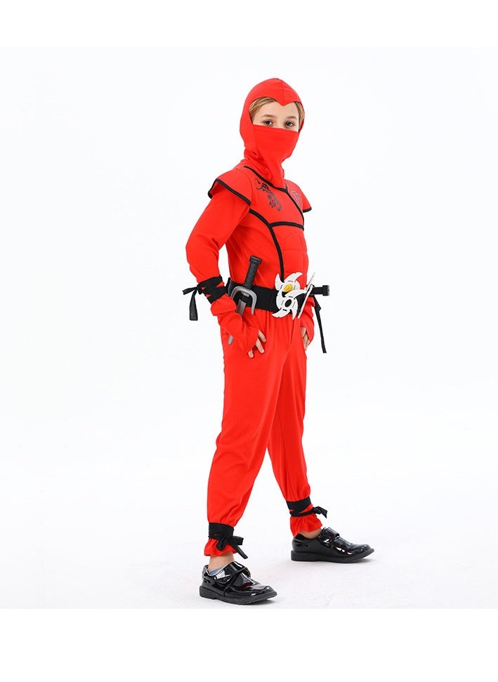 xppier Ninja Costume Boy Halloween Kids Costume With Ninja Foam Accessories Toys Best Children Gift, Size M, 8-10 Years  - Image 2