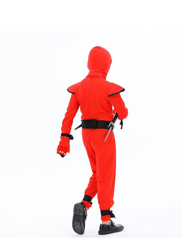 xppier Ninja Costume Boy Halloween Kids Costume With Ninja Foam Accessories Toys Best Children Gift, Size M, 8-10 Years  - Image 3