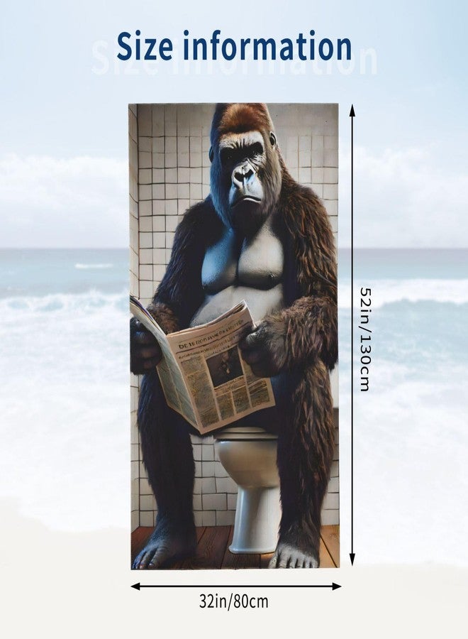 VODRM Funny Monkey Reading Newspaper Beach Towel,32x52in Microfiber Quick Dry Humorous Cool Gorilla Bathtub Bath Towels,Soft Lightweight Oversized Sand Free,for Travel Pool Swimming Gym Decor,Gifts - Image 4