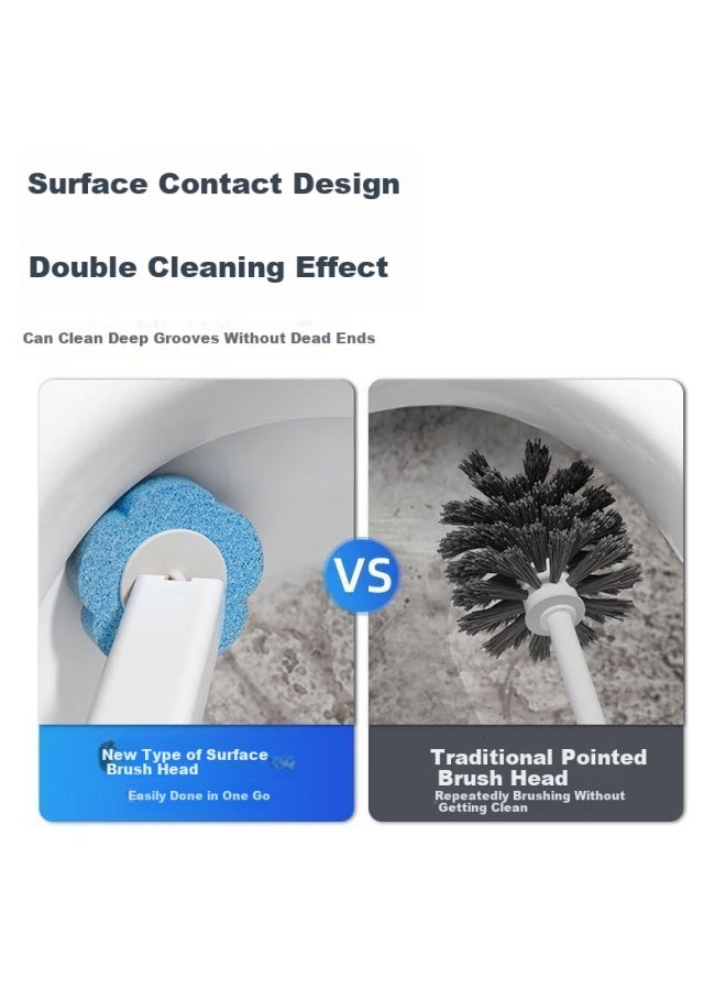 Coodora Disposable Toilet Brush With 18 Replaceable Heads And Built-in Cleaning Solution, No Dead Angles Cleaning Tool For Bathroom - Image 2