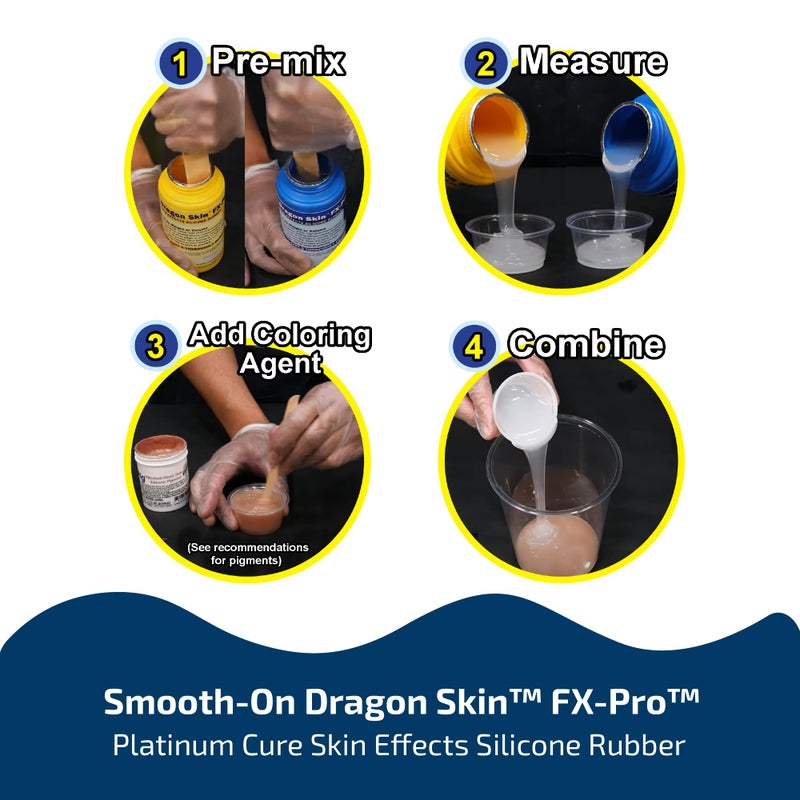 Smooth-On Dragon Skinâ„¢ FX-Proâ„¢ Platinum Rubber Silicone Molds for Special Effects & Prosthetics - Pint Unit - Image 2