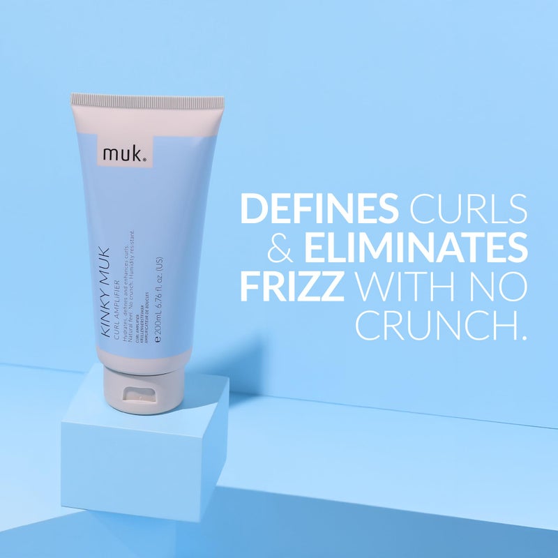 MUK. Kinky muk Curl Amplifier - Moisturising Curl Cream for Defined, Frizz Free Curly Hair. Humidity Resistant Styling Hold with Shine & Natural Movement. For Medium to Coarse Hair Textures, 200ml - Image 2