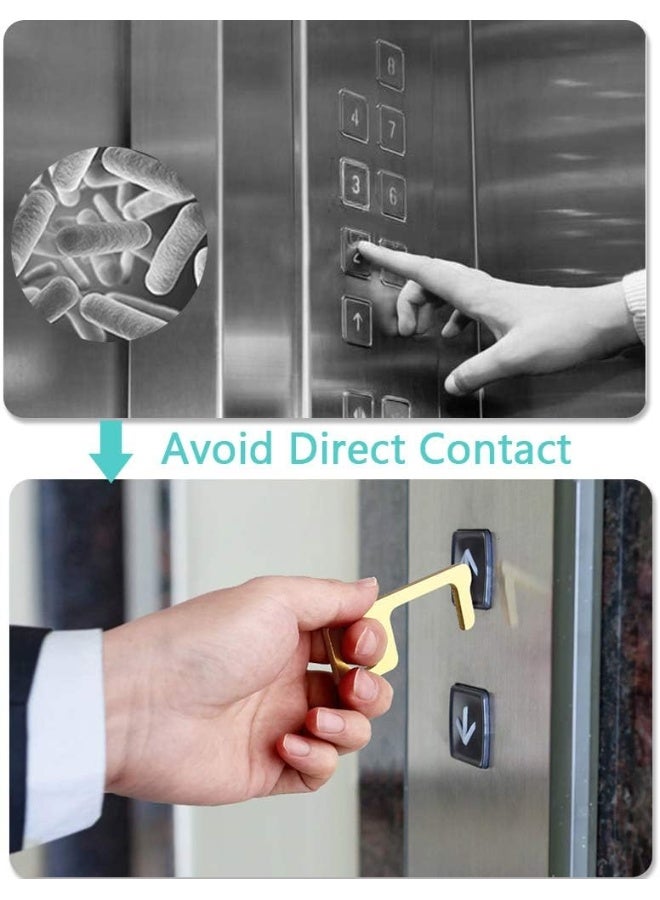 Contactless Door Opener, Safe Key Door Opener 2 Pcs- Portable Handheld Keychain Tool- No Touch Door Opener, Opener Button Pusher Tools for Home Outdoor  - Image 5