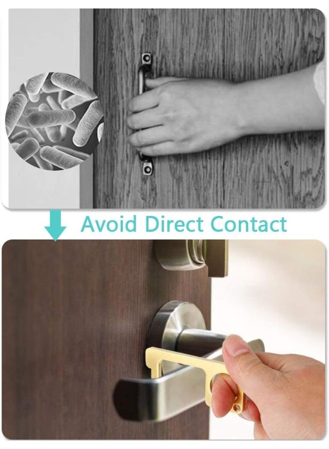 Contactless Door Opener, Safe Key Door Opener 2 Pcs- Portable Handheld Keychain Tool- No Touch Door Opener, Opener Button Pusher Tools for Home Outdoor  - Image 4