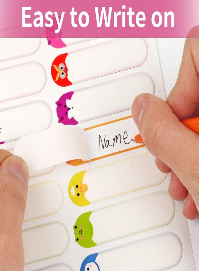 MOWPOG 480 Pcs Labels for Kids Stuff Daycare, Waterproof Baby Name Label, Washable Bottle Labels, Reusable Self-Adhesive Tag Stickers for School Essentials, Self-Laminating Write-on - Image 5