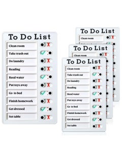 Chore Chart, Daily to Do List, Memo Checklist Board, Portable Detachable Planning Reminder DIY Home Check Items and Form Good Habit (4 Pcs)