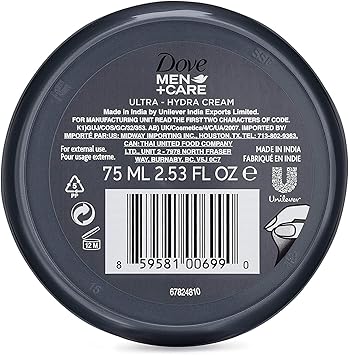 Dove Men+Care DOVE MEN CARE Ultra Hydra Cream Moisturising Effect for Face Hands Body Suitable for All Skin Types 3 x 75 ml - Image 3