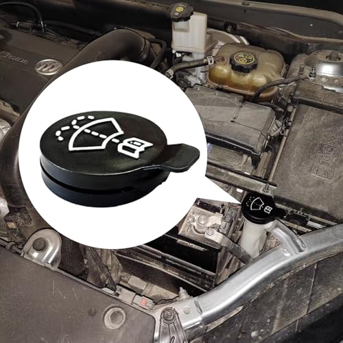 Aorplim Washer Fluid Cap/Windshield Washer Reservoir Cap Replacement for GMC Chevrolet Cadillac Buick Camaro Silverado Cruze - OEM# 12767700 13227300 1450270 - Windshield Wiper Fluid Cap 2PCS Set - Image 3