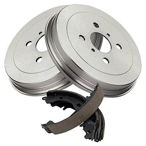 TRQ Rear Brake Drum & Shoe Kit LH Driver & RH Passenger Sides Compatible with Scion xA xB - Image 1