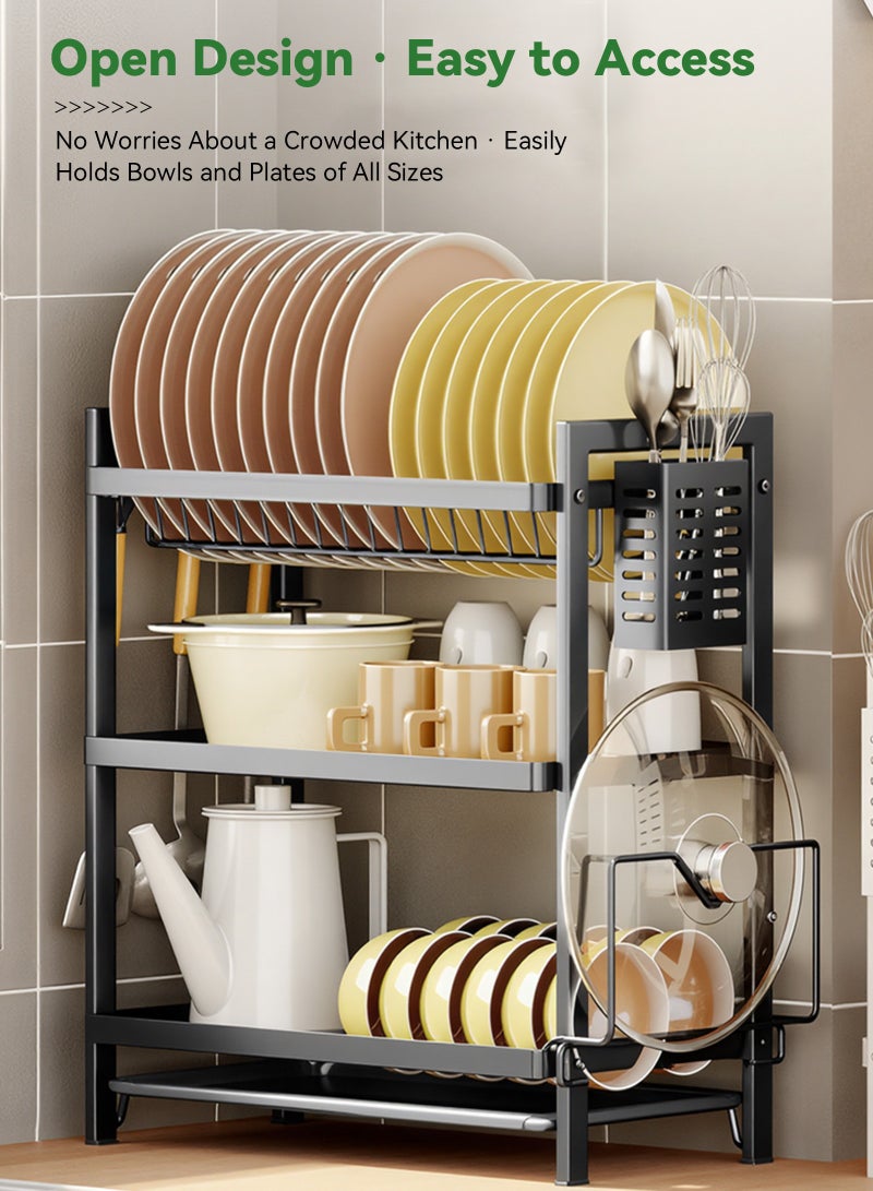 يو إل اتش واي سي رف تجفيف الأطباق من ثلاث طوابق - Image 4