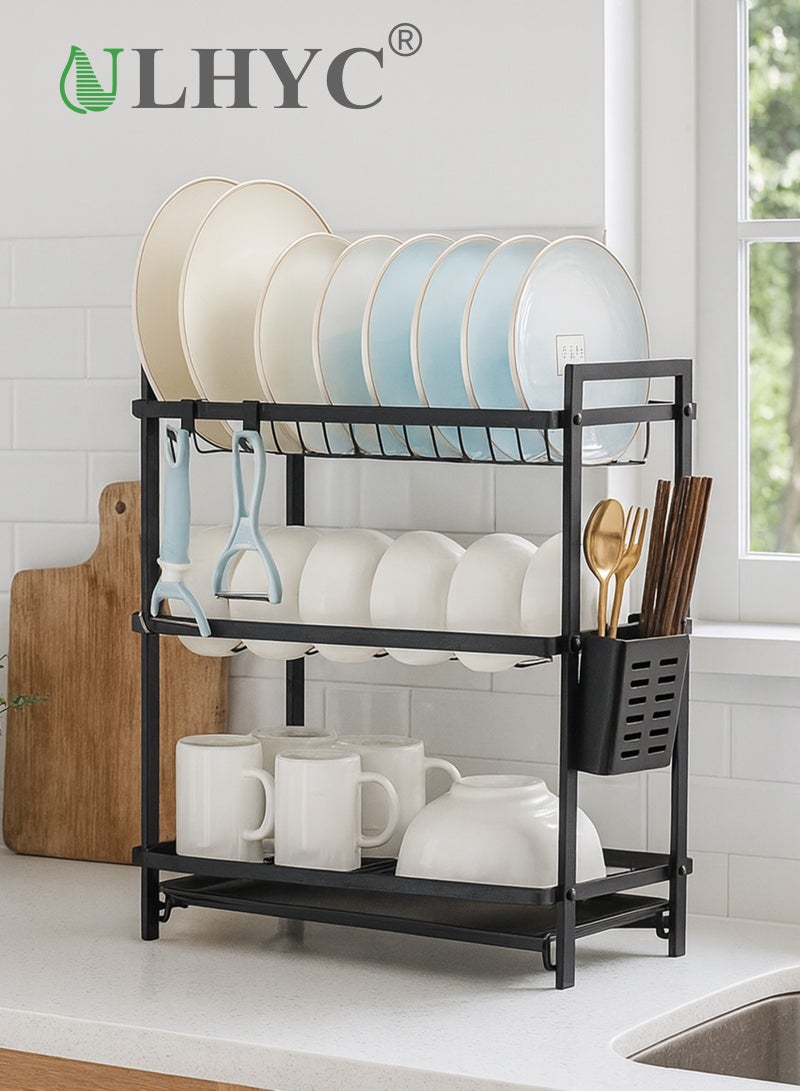 يو إل اتش واي سي رف تجفيف الأطباق من ثلاث طوابق - Image 1