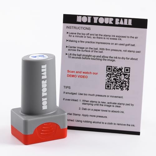 QUBI Golf Ball Stamp, Golf Ball Stamper, Reusable Self-Inking Golf Ball Stamp Marker to Identify Golf Balls, Golf Gift Golf Accessories for Men and Women Golfers (3PUTT King) - Image 3