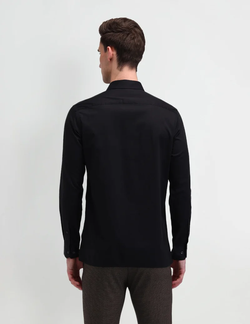 Arrow Black Solid Liberty Classic Fit Shirt for Men | Best Price UAE