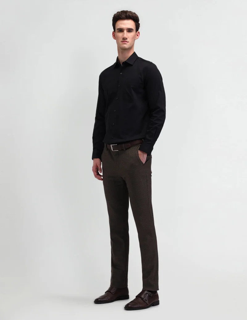Arrow Black Solid Liberty Classic Fit Shirt for Men | Best Price UAE