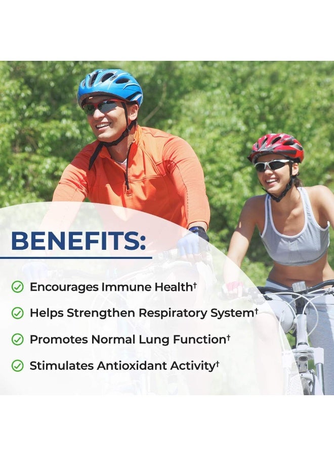 BioSchwartz Respiratory & Immune Lung Support Supplement with Quercetin, Vitamin D & Cordyceps, Helps Soothe Respiratory Tissues While Loosening Mucus, Lung Health Vitamins for Women & Men, 60 Capsules - Image 2