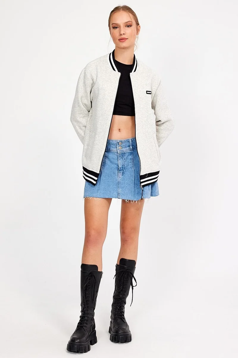Alexander Gardi Alexandergardı Unlined Rose Gold Oversize College Jacket Coat (E23-0019 00)