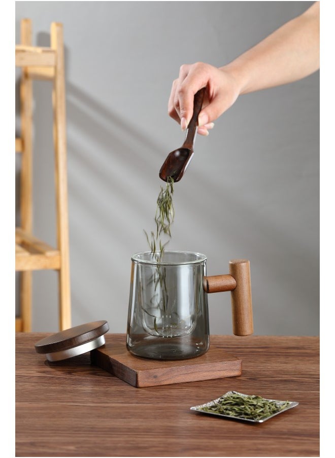 Generic - Premium Borosilicate Glass Pitcher for Cold Brew Coffee and Hot Beverages with Insulated Wooden Handle - Double Function Hot and Cold Extraction - Multi-Purpose Carafe Teapot - Image 1