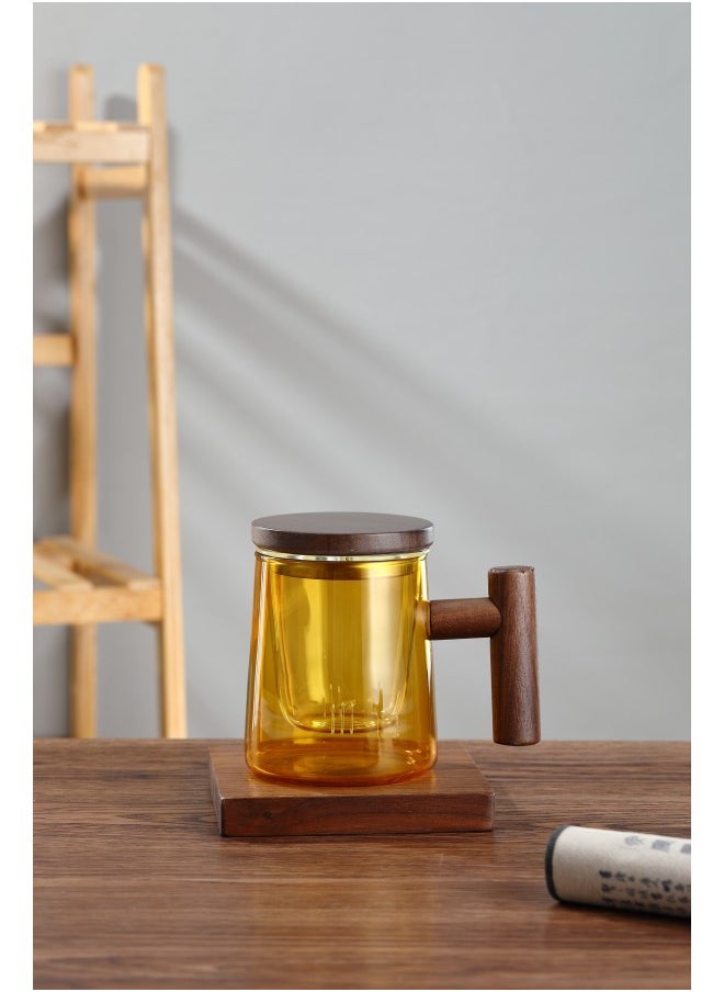 Generic - Premium Borosilicate Glass Pitcher for Cold Brew Coffee and Hot Beverages with Insulated Wooden Handle - Double Function Hot and Cold Extraction - Multi-Purpose Carafe Teapot - Image 1