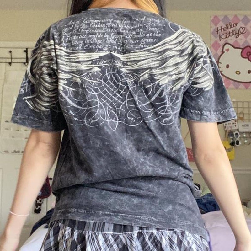 2023 Europe and America Explosions ins Fashion Brand Ladies Printed Loose Casual T-shirt - Image 4
